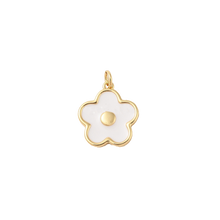 Load image into Gallery viewer, White and Gold Daisy Charm
