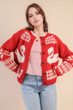 Load image into Gallery viewer, Oversized Graphic Casual Knit Sweater Cardigan
