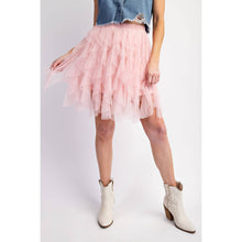 Load image into Gallery viewer, TULLE MESH LAYERED MINI SKIRT
