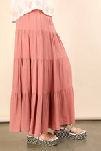 Load image into Gallery viewer, Tiered Layers Woven Midi Skirt
