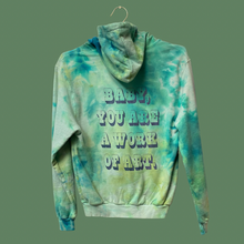 Load image into Gallery viewer, Baby You&#39;re A Work of Art Light Green/Blue Zip Up Hoodie
