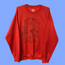 Load image into Gallery viewer, True Lucia Faces Red Crewneck
