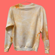 Load image into Gallery viewer, Don&#39;t Worry Be Happy Orange Dyed Crewneck
