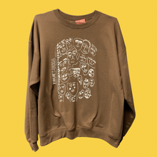 Load image into Gallery viewer, True Lucia Faces Brown Crewneck

