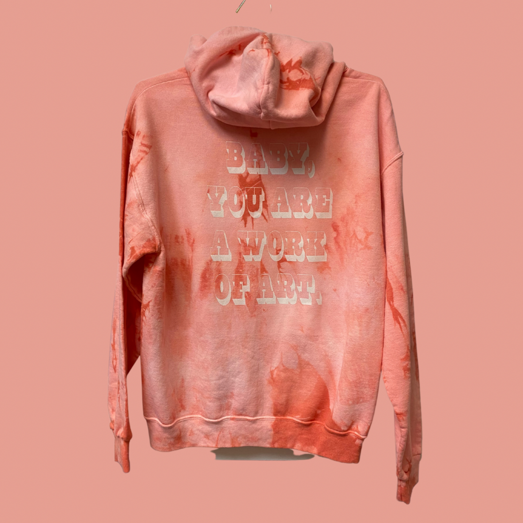 Baby You're A Work of Art Light Pink Hoodie