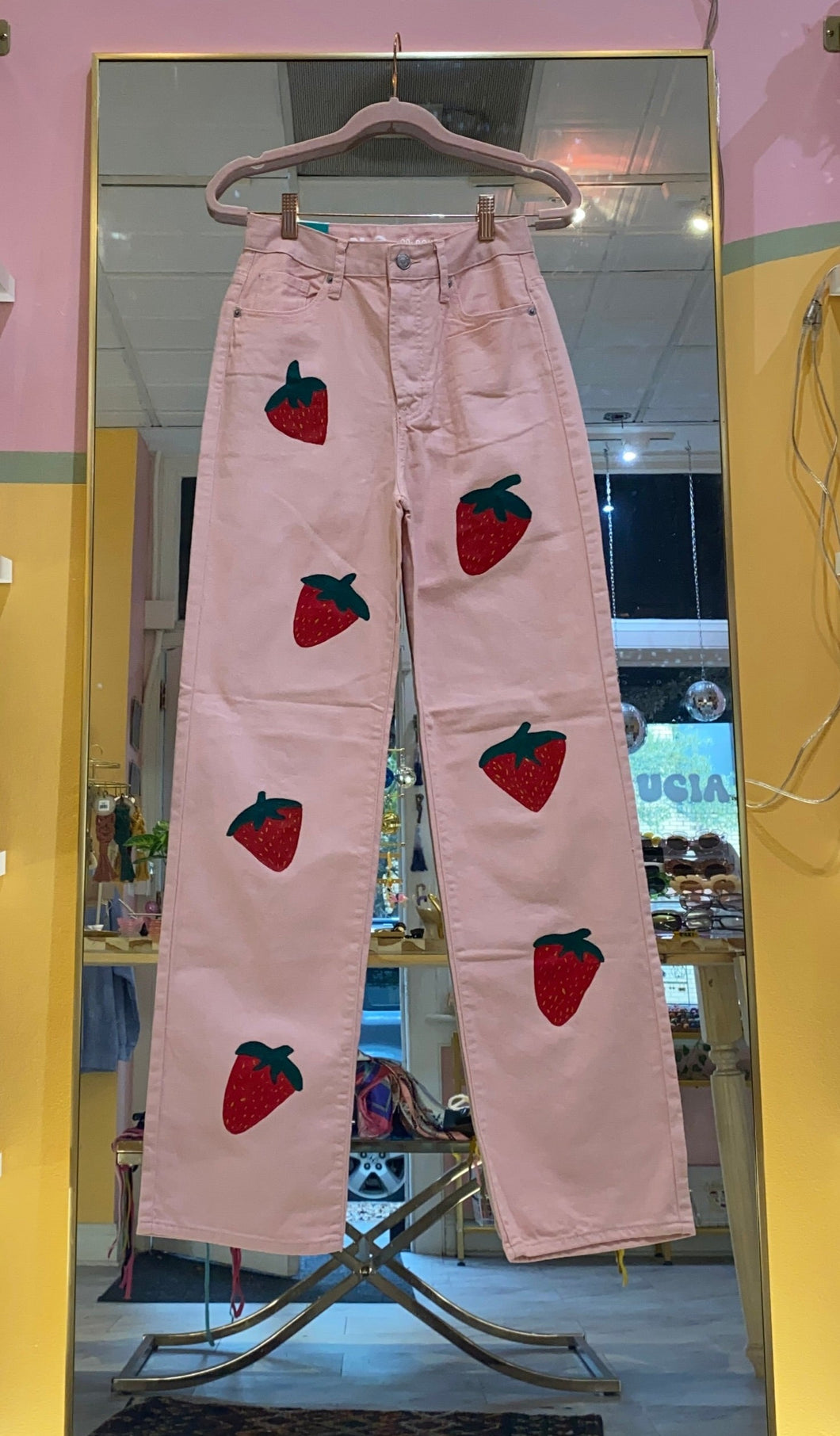 Strawberry Shortcake Hand Painted Jeans 1/25