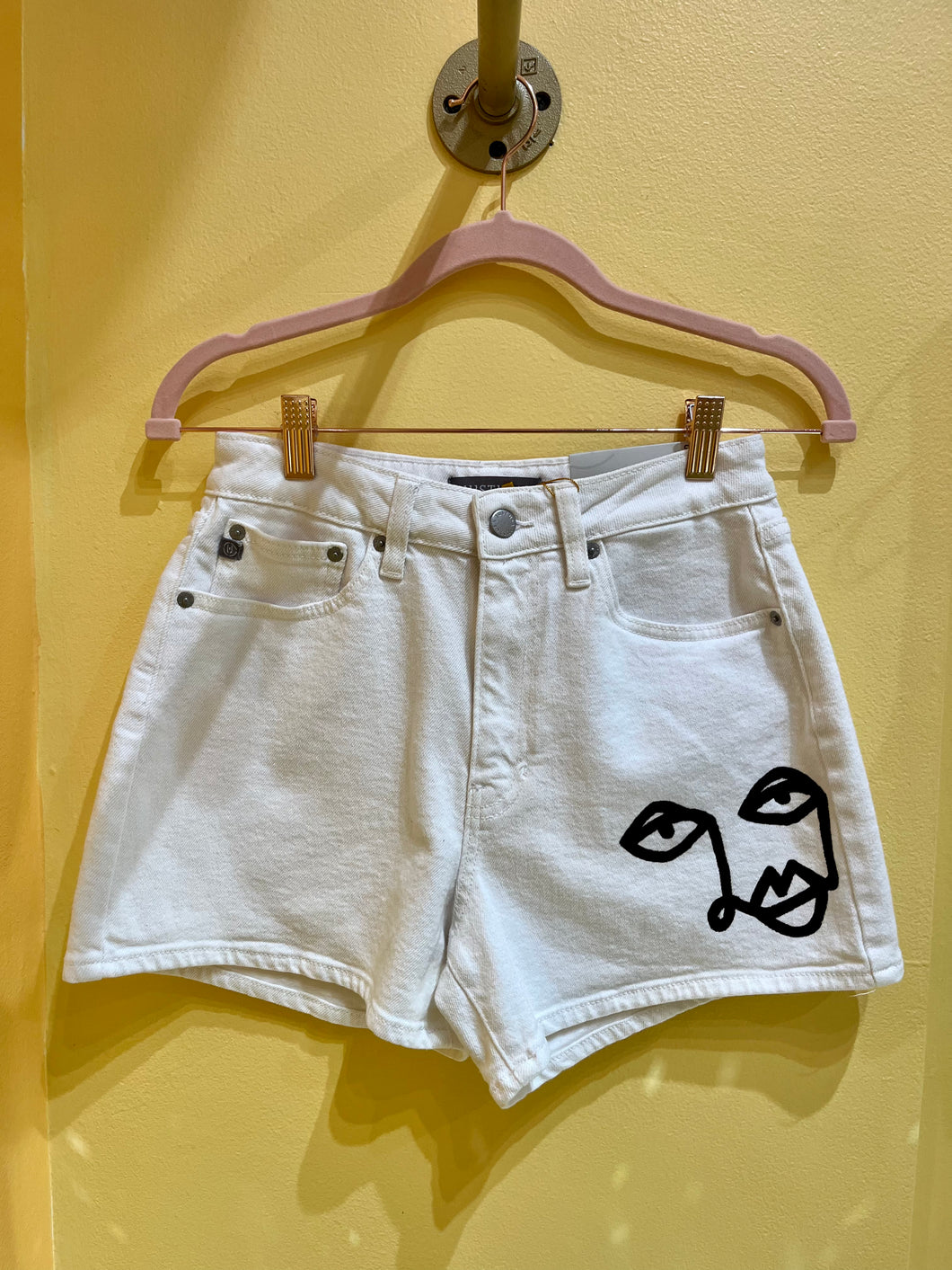 Hand Painted High Waisted Shorts