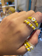 Load image into Gallery viewer, Yellow Mellow Beaded Ring Set
