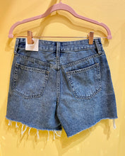 Load image into Gallery viewer, Hand Painted Denim Mid Rise Shorts
