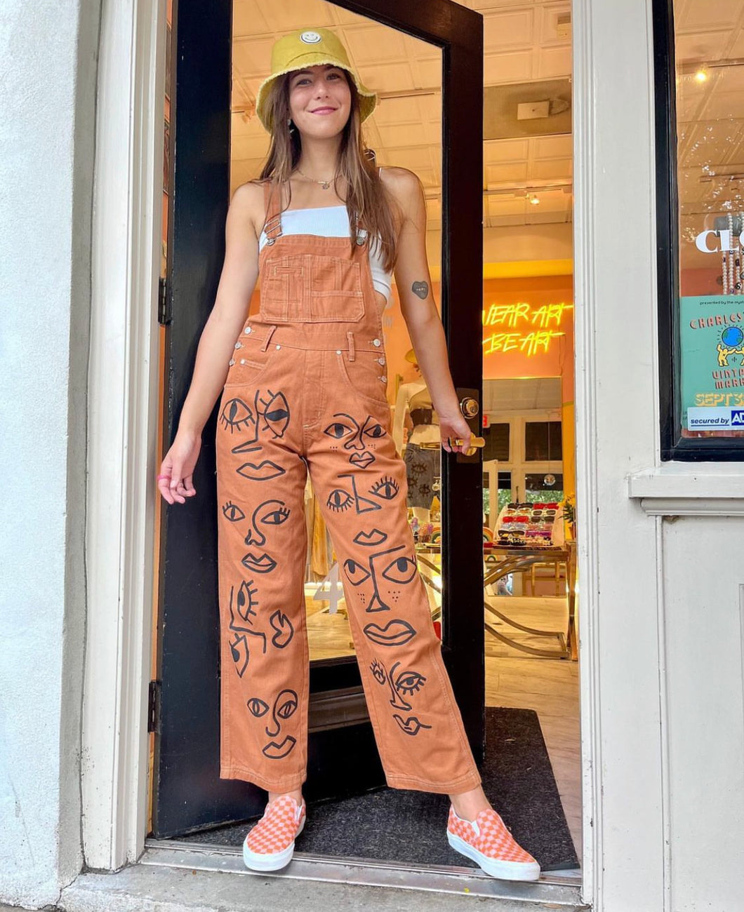 Hand painted overalls
