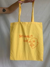 Load image into Gallery viewer, Sustainability is Hot Tote bag
